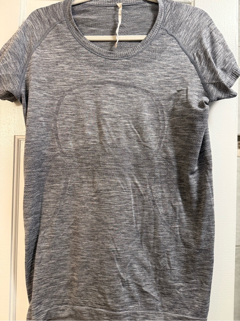 Lululemon Swiftly Tech, Heathered Gray Short-Sleeve Top, Like New, Sz 12